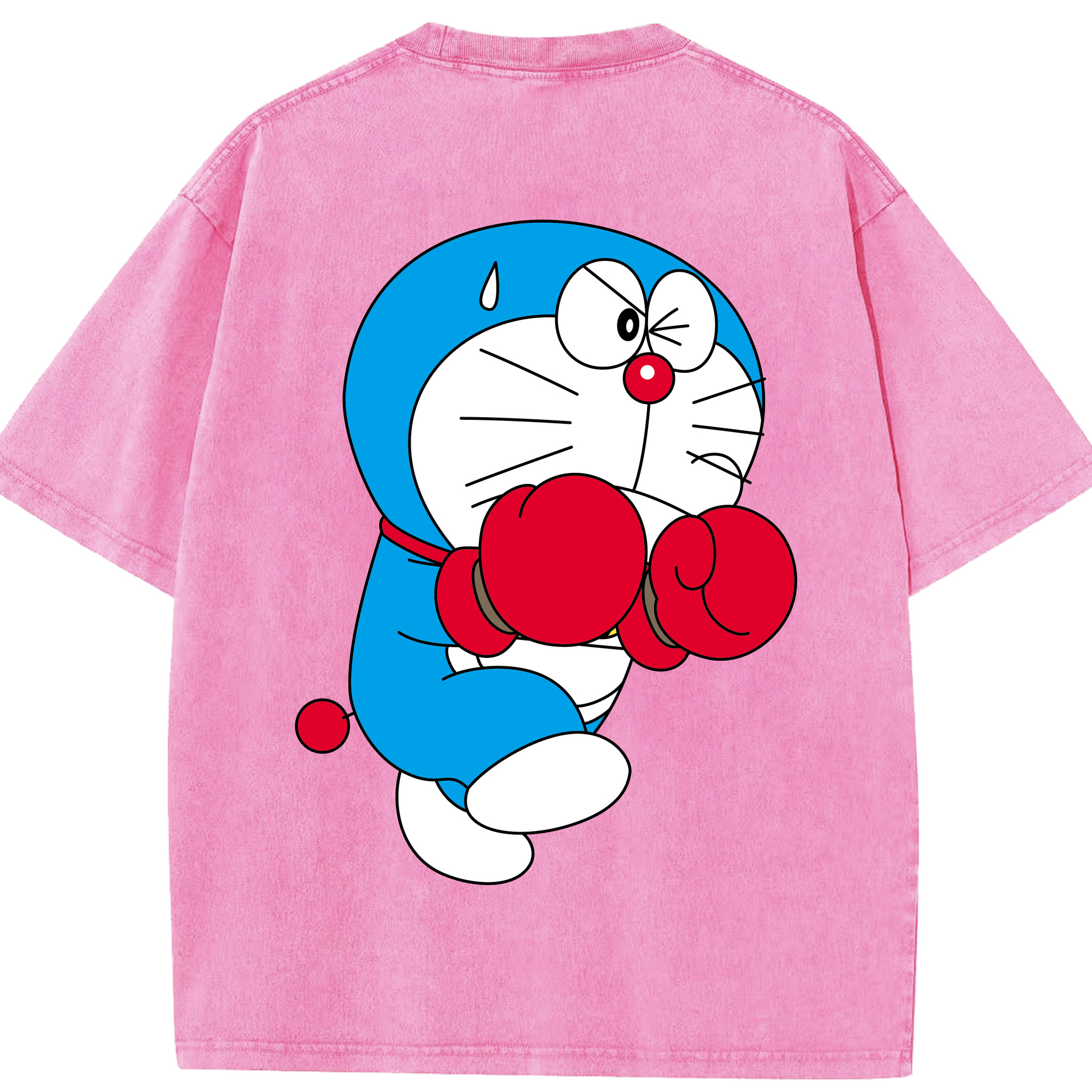 （画像用） ドラえもん Doraemon 綿100% ヴィンテージ風 半袖Tシャツ（背面プリント）